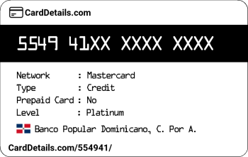 Card Details: 554941
