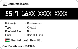 Card Details: 554968