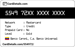 Card Details: 554972