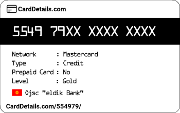 Card Details: 554979