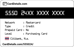 Card Details: 555024