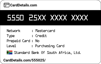 Card Details: 555025