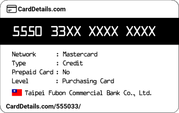 Card Details: 555033