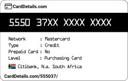 Card Details: 555037