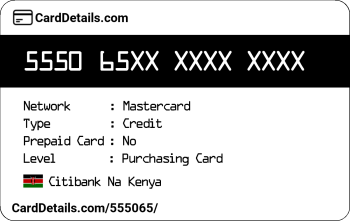 Card Details: 555065