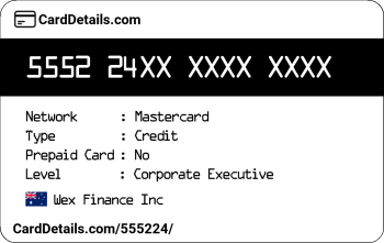 Card Details: 555224
