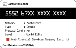 Card Details: 555267