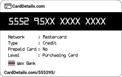 Card Details: 555295