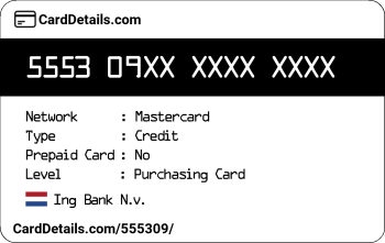 Card Details: 555309