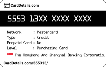 Card Details: 555313