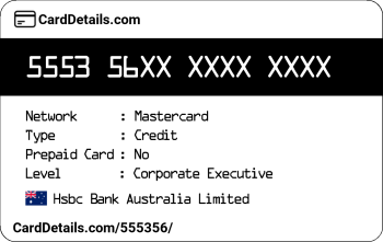 Card Details: 555356