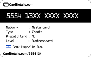 Card Details: 555413