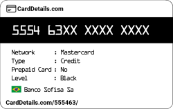 Card Details: 555463