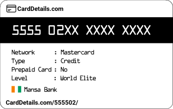 Card Details: 555502