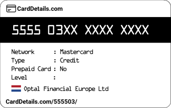 Card Details: 555503