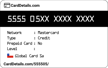 Card Details: 555505