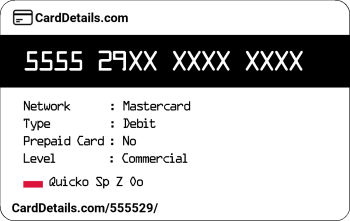 Card Details: 555529
