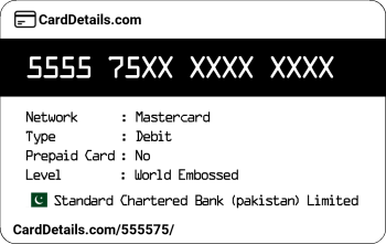 Card Details: 555575