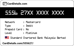 Card Details: 555627