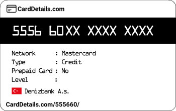 Card Details: 555660