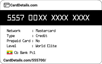 Card Details: 555700