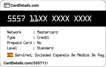 Card Details: 555711