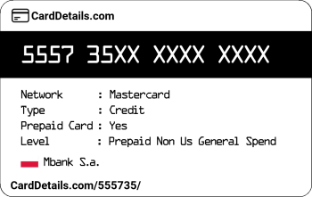 Card Details: 555735