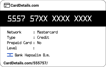 Card Details: 555757