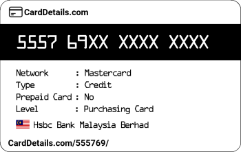 Card Details: 555769