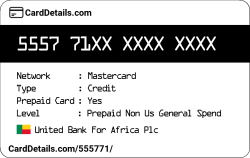 Card Details: 555771
