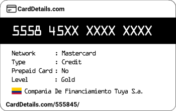 Card Details: 555845