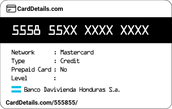 Card Details: 555855