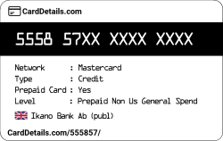 Card Details: 555857