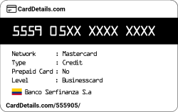 Card Details: 555905