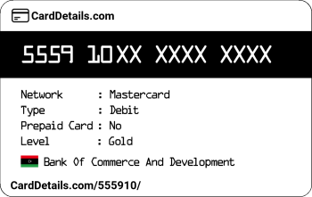 Card Details: 555910
