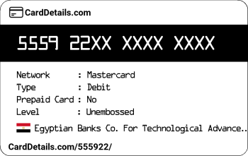 Card Details: 555922