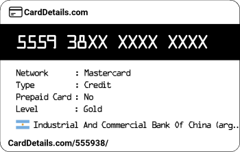 Card Details: 555938