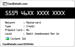 Card Details: 555946
