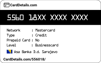 Card Details: 556018