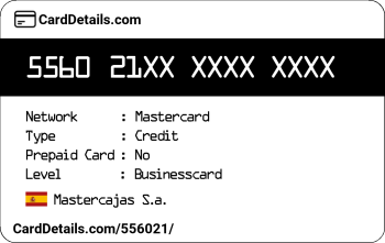 Card Details: 556021