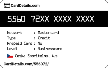 Card Details: 556072