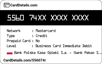 Card Details: 556074