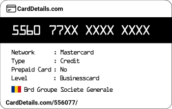 Card Details: 556077