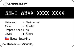 Card Details: 556083