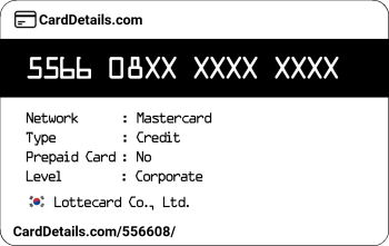 Card Details: 556608