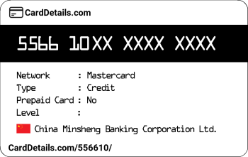 Card Details: 556610