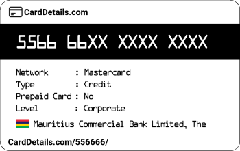 Card Details: 556666
