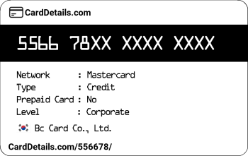 Card Details: 556678
