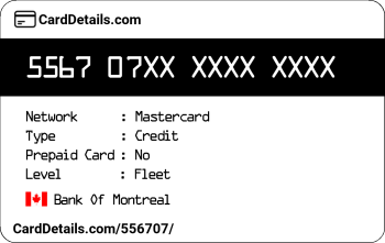 Card Details: 556707