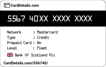 Card Details: 556740